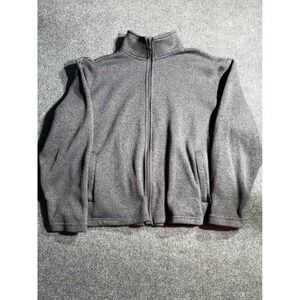 Stillwater‎ Supply Co Mens Full Zip Fleece Jacket Gray Heathered Large Outdoor